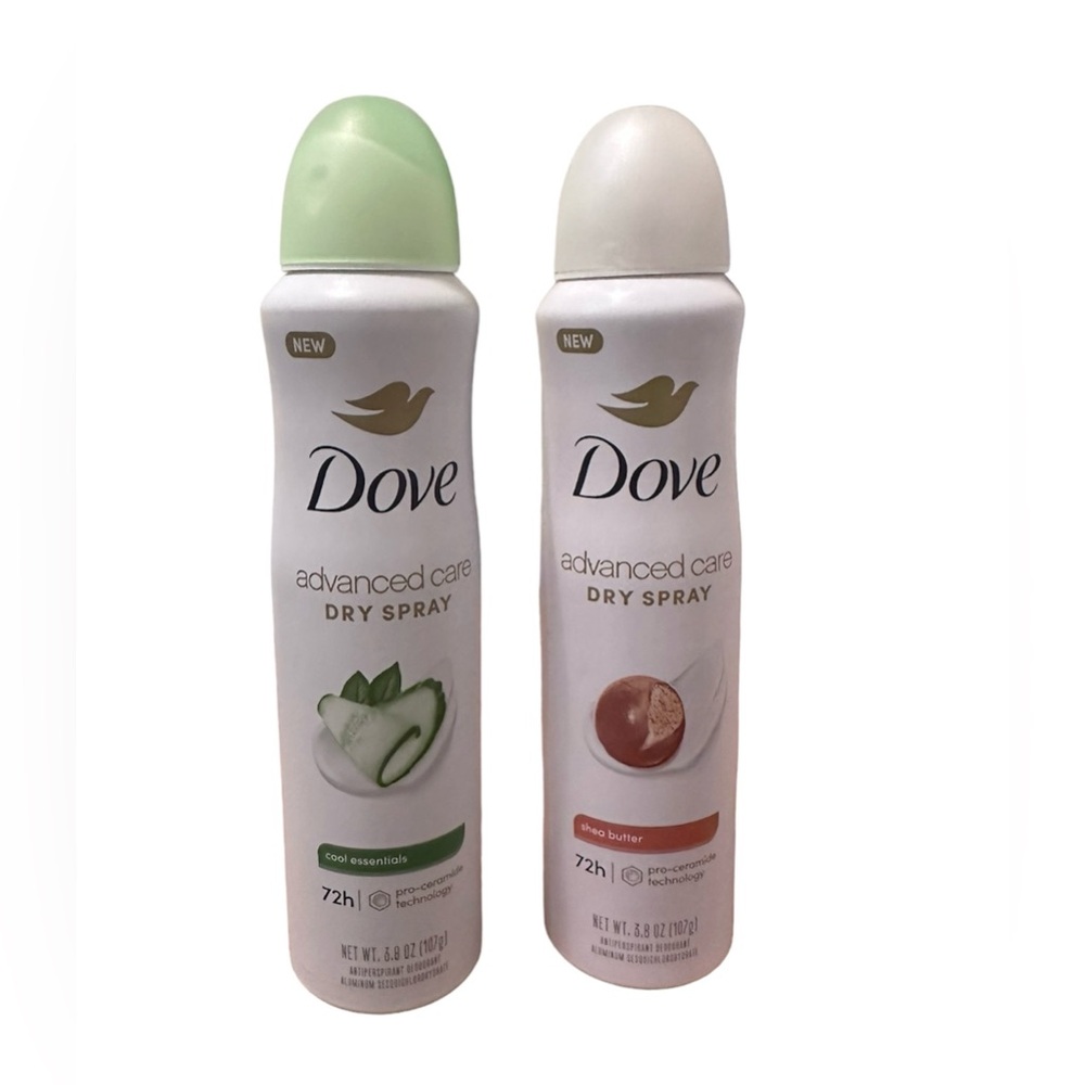 Dove Advanced Care Cool Essentials /Shea Butter Spray Lot Of 2 NEW